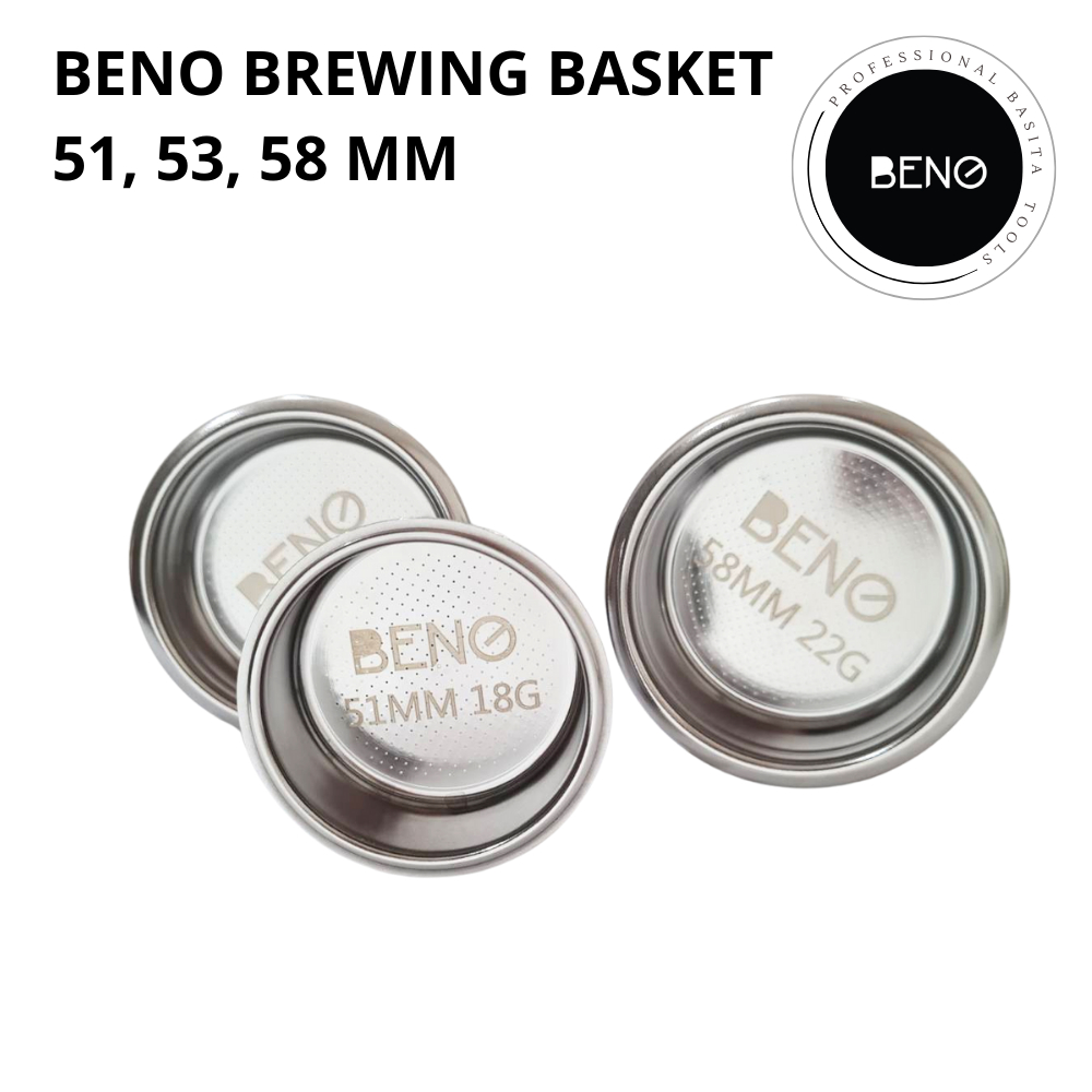 BENO Brewing Basket ถัวยกรองฟิลเตอร์บาสเก็ต ตะแกรงสำหรับก้านชงขนาด 51, 53, 58 มิล เล็ก กลาง ใหญ่ ก้นแคบ ก้นกว้าง ก้นโค้ง