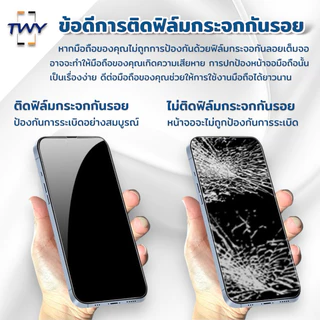TWY ฟิล์มกระจก for iphone เต็มจอ ใส กันฝุ่น 16 plus 17 pro max 15 14 plus 13 12 11 pro mini X Xs Xr Max 6 7 8 plus Air