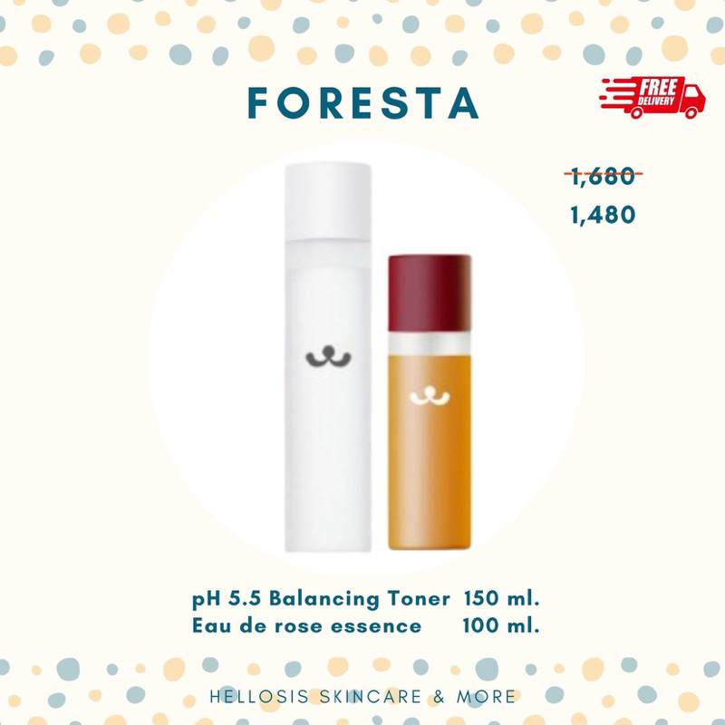 (ตัวแทน) Foresta เซ็ทคู่ Balancing Toner 150 ml. + Rose Essence 100 ml.