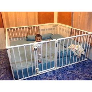 ✅ คานใหญ่ 8หุน จัดส่งเป็นแผง 👶คอกกั้นเด็ก สูง 80เซน ไม่มีประตู , มีประตู (สีขาว) 🆓แถมฟรี ตัวดูดพื้น