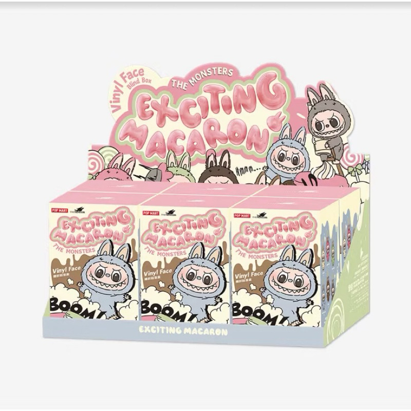 สินค้าพร้อมส่งในไทย Labubu the monster Macaron v1 ของแท้ ยกbox ไม่แกะซีล