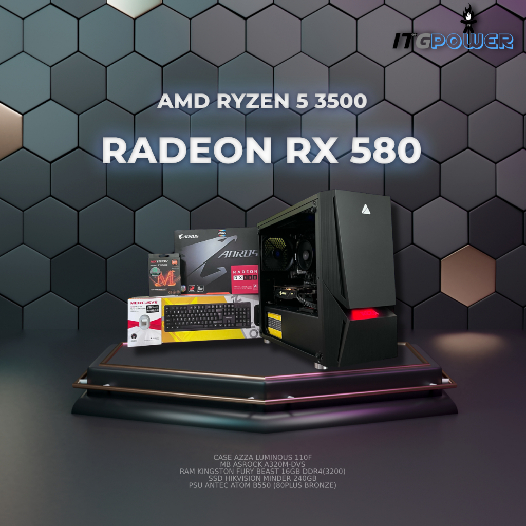 คอมประกอบมือสอง Ryzen 5 3500 & RX 580