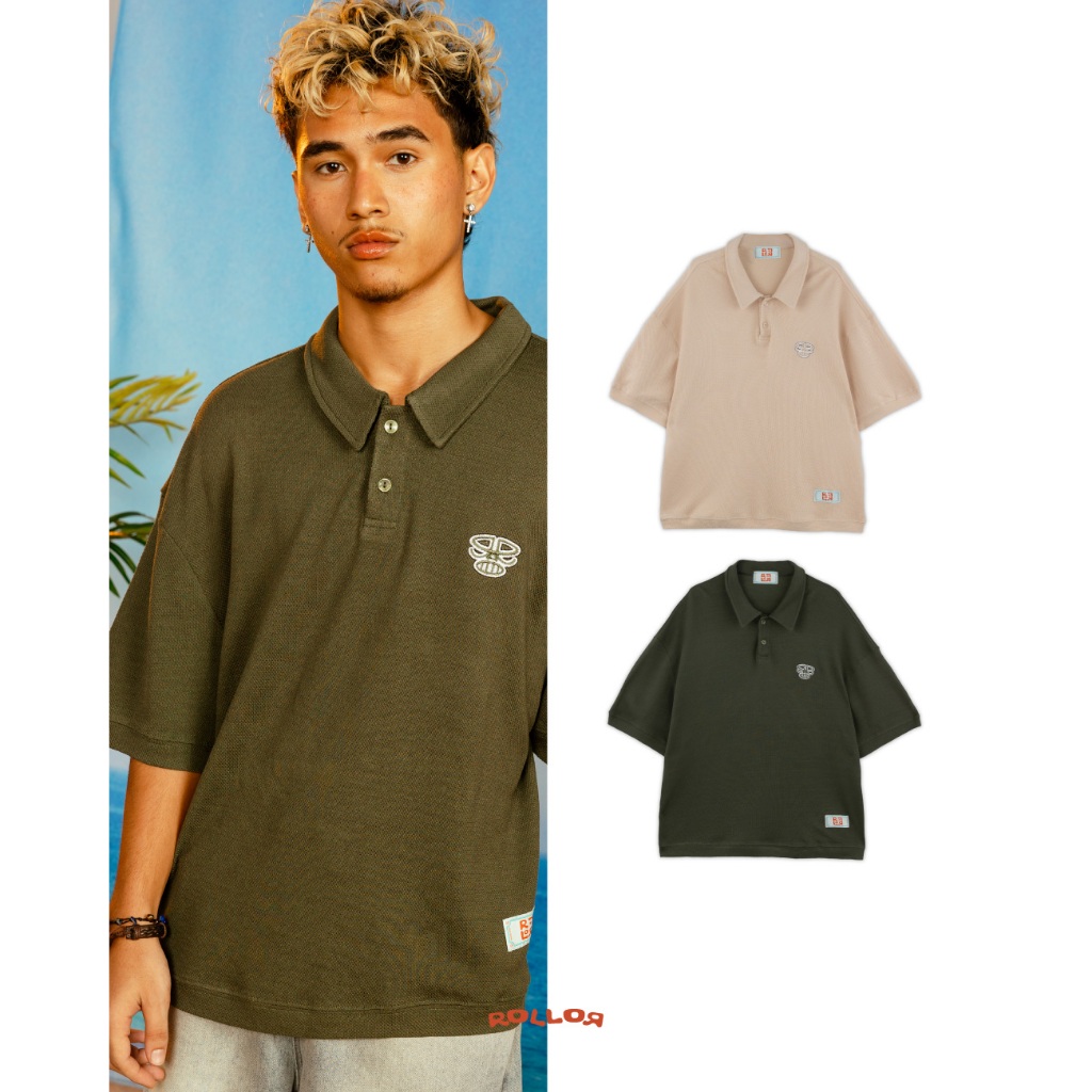 ROLLOR -  เสื้อโปโล แขนสั้น Oversized รุ่น ROLLOR CRUSHY POLO