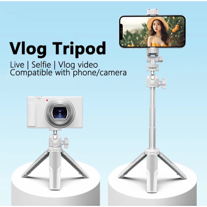 (เฉพาะขาตั้งกล้อง) Wonew Seanuo-Vlog ขาตั้งกล้องขนาดเล็ก ไม้เซลฟี่สำหรับโทรศัพท์ พร้อมรีโมทบลูทูธ