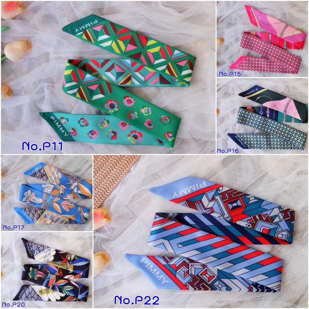 [พร้อมส่งในไทย] ผ้าพันหูกระเป๋าแบรนด์แท้PIMMY เนื้อผ้านุ่มสวยพรีเมี่ยม 1ชิ้น=1ผืน No.AP-001