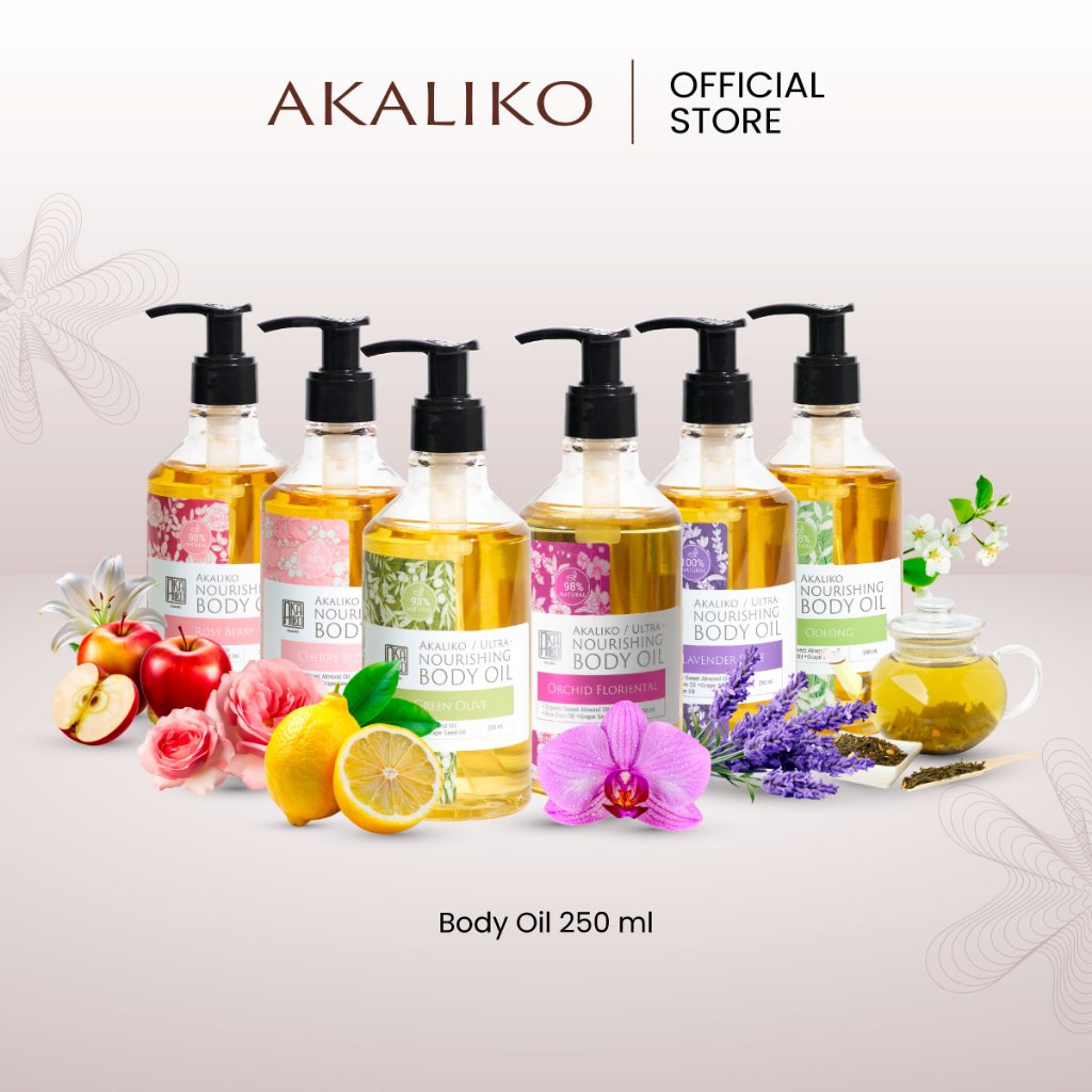 AKALIKO Body Oil 250 ml อะกาลิโก บอดี้ออยล์ น้ำมันบำรุงผิว ออยล์บำรุงผิว เพิ่มความชุ่มชื้น สำหรับผิว