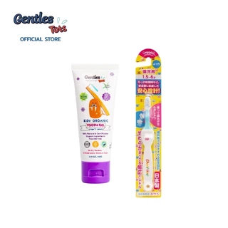 Gentles-tots ชุดฟันสุขภาพดีสำหรับน้อง 1 ปี+ (ยาสีฟันเด็กสูตร kids + แปรง Dentfine สุ่มลาย)