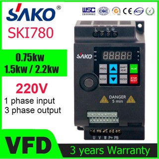 SAKO SKI780 MINI VFD 1 เฟส To 3 เฟส 220V อินเวอร์เตอร์ ตัวแป…