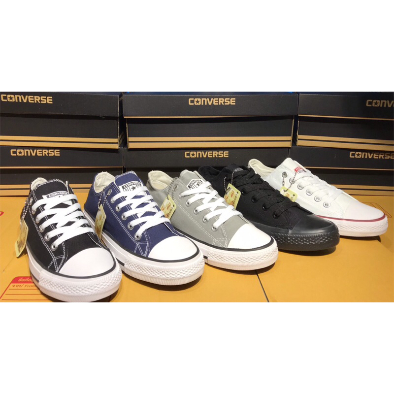 Converse All Star ⭐​ ข้อสั้น : มีสีกรม เทา ขาว ดำ ดำล้วน