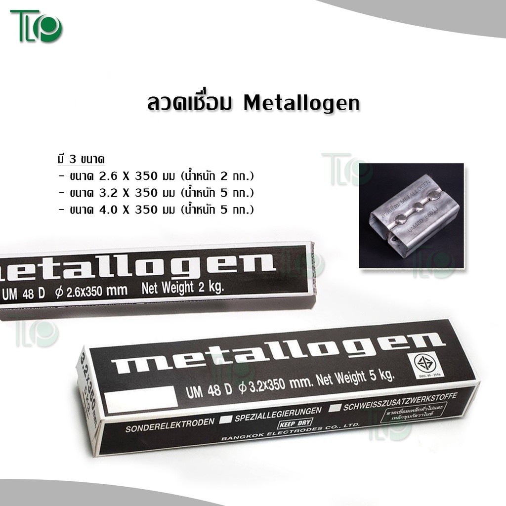 ลวดเชื่อมเหล็กเหนียว Mentollagen (UM 48 D) ยกลัง 20 กิโล