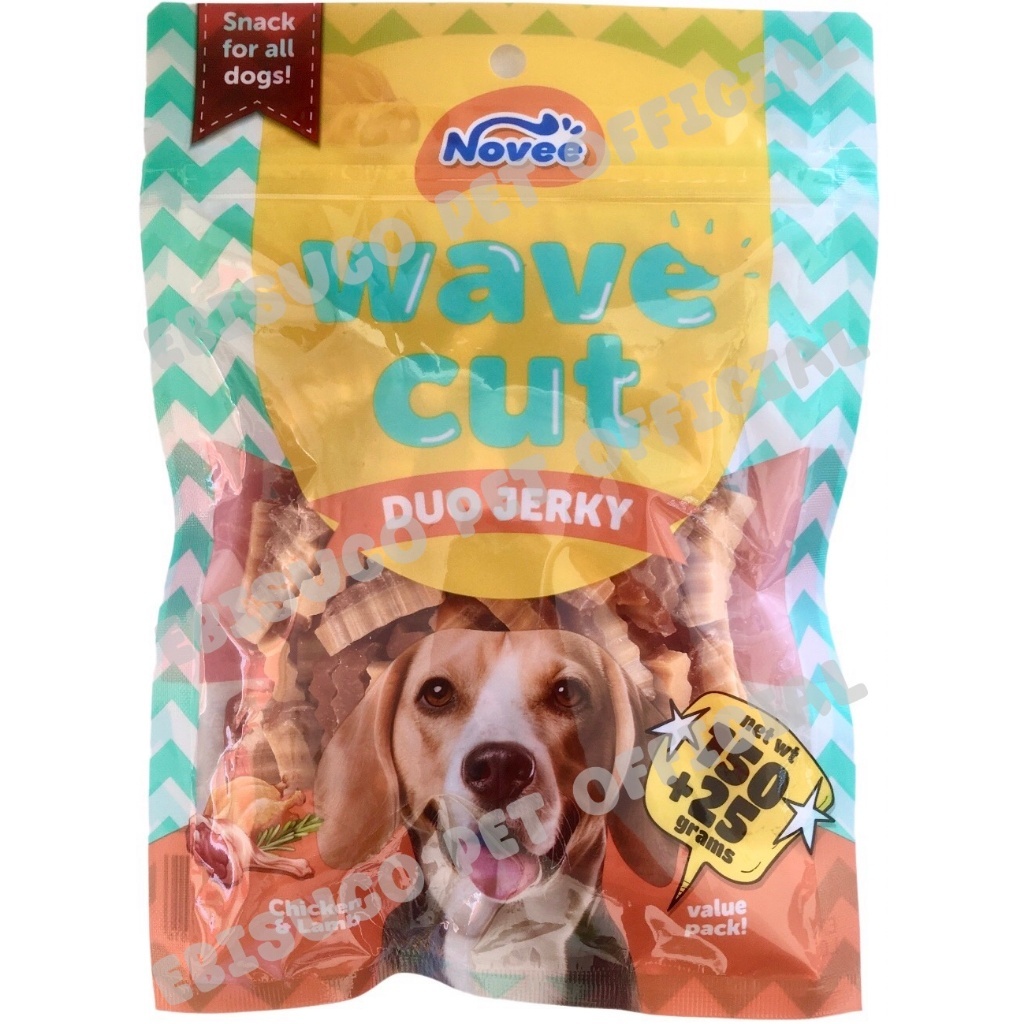 9001 - Novee WAVE CUT DUO JERKY  CHICKEN&LAMB- โนวี่ เวฟคัท ดูโอ้ เจอร์กี้(กลิ่นแกะ) 175กรัม **1แถม1 99บาท*** - รูปที่ 3