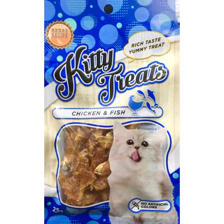 1456 Kitty Treats CHICKEN & FISH คิตตี้ ทรีต สไปรัล ซอฟท์ ชิคเก้น วิท ฟิช ขนมแมว (ไก่และปลา) ***1ถุง 39บาท