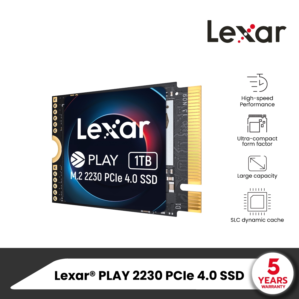 เอสเอสดี ภายใน Lexar PLAY 2230 SSD 1TB M.2 2230 PCIe NVMe (LNMPLAY001T-RNNNG)_8