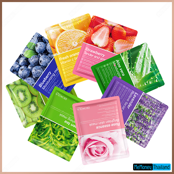 มาส์กหน้า Bioaqua สารสกัดธรรมชาติ เพิ่มความชุ่มชื้นแก่ผิวหน้า