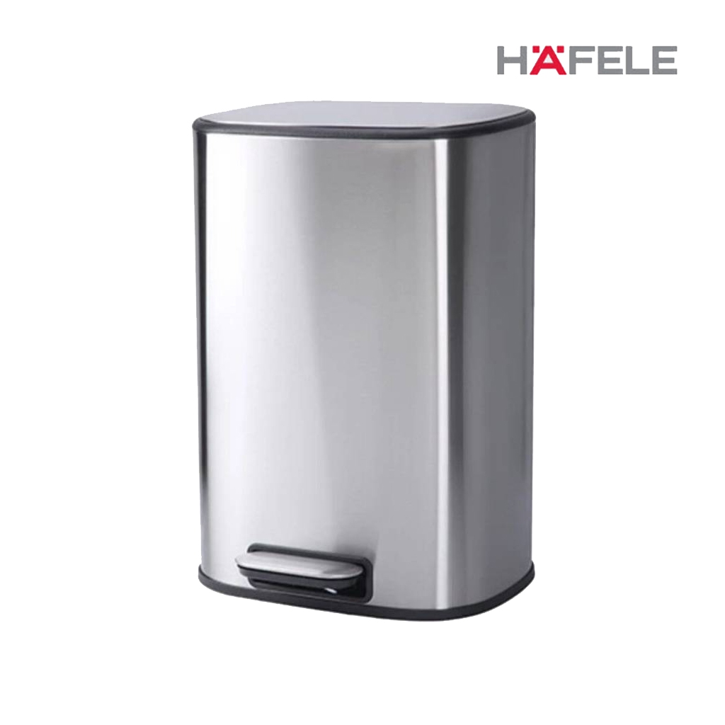 HAFELE ถังขยะสแตนเลสสตีลแบบเหยียบระบบปิดนุ่มนวล 12 ลิตร / 12L soft-close stainless steel pedal bin