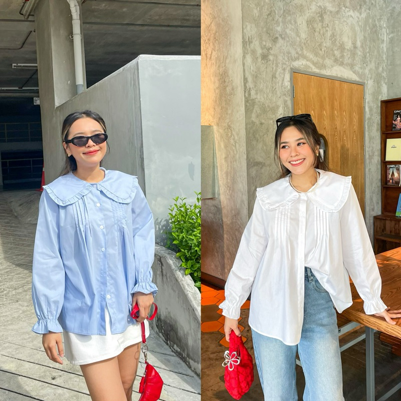 Summerstuff - ABBY BLOUSE เสื้อคอปกระบาย