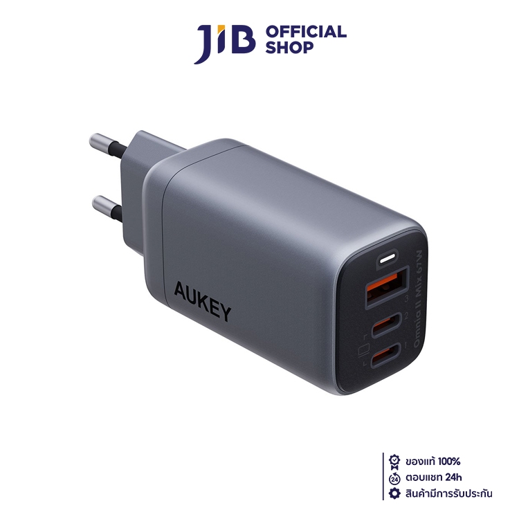 ADAPTER CHARGER (อะแดปเตอร์) AUKEY PA-B6U 3 PORT UFCS