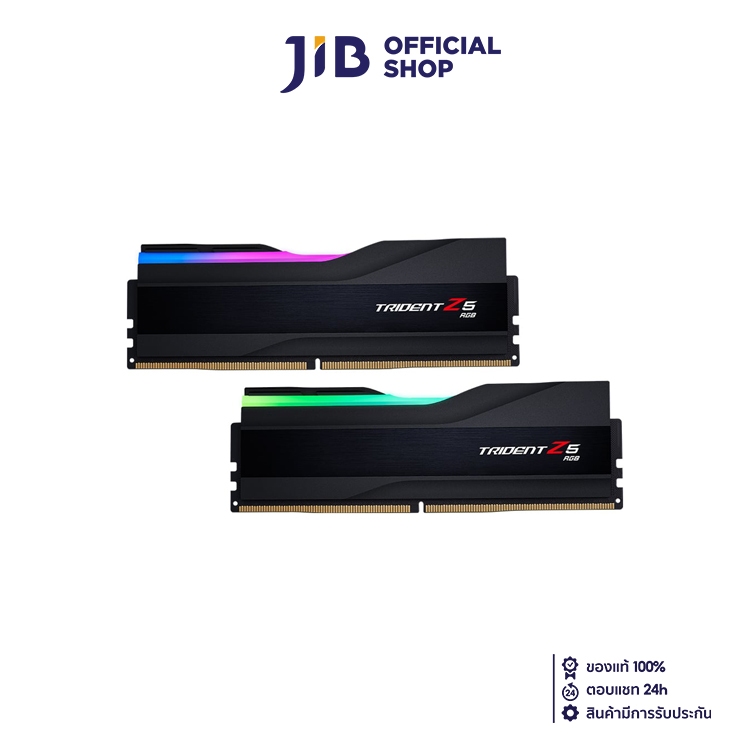 32GB (16GBx2) DDR5 6400MHz RAM (หน่วยความจำ) G.SKILL TRIDENT Z5 RGB (INTEL XMP) (MATTE BLACK) (F5-64
