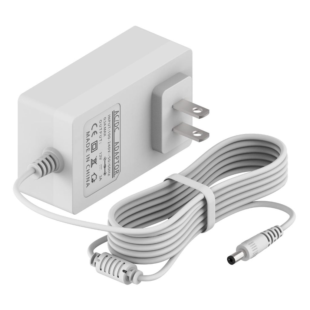 Power Cord for 4moms mamaRoo 2/4 12V 3A Adapter Charger Fit Rockaroo Baby Swing White 10 Ft สวิงเด็ก