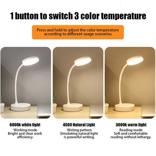 💥 ปกป้องดวงตา 💥 ปรับแสงได้3สี โคมไฟตั้งโต๊ะ โคมไฟอ่านหนังสือ LED ไฟมินิมอล มีแบตเตอรี่ในตัว