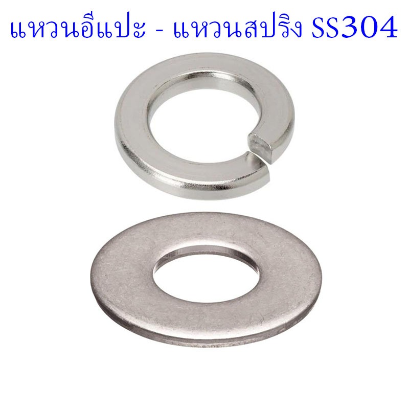 M5 M6 M8 M10 แหวนอีแปะ แหวนสปริง สแตนเลส SS304