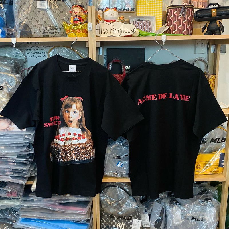 พร้อมส่ง เสื้อ ADLV CHOCOLATE CAKE GIRL LETTERING BABY FACE SHORT SLEEVE T-SHIRT