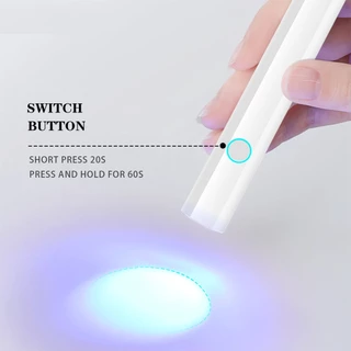 Nawoelite UV LEDโคมไฟเป่าเล็บ แบบพกพา ขนาดเล็ก ชาร์จ อบเล็บ PVC เครื่องมือทำเล็บ