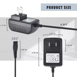 Replacment Charger for Kemei 5V BaByliss PRO Trimmer 4.5VPower Adapter Compatible ตัดผม เครื่องชาร์จ