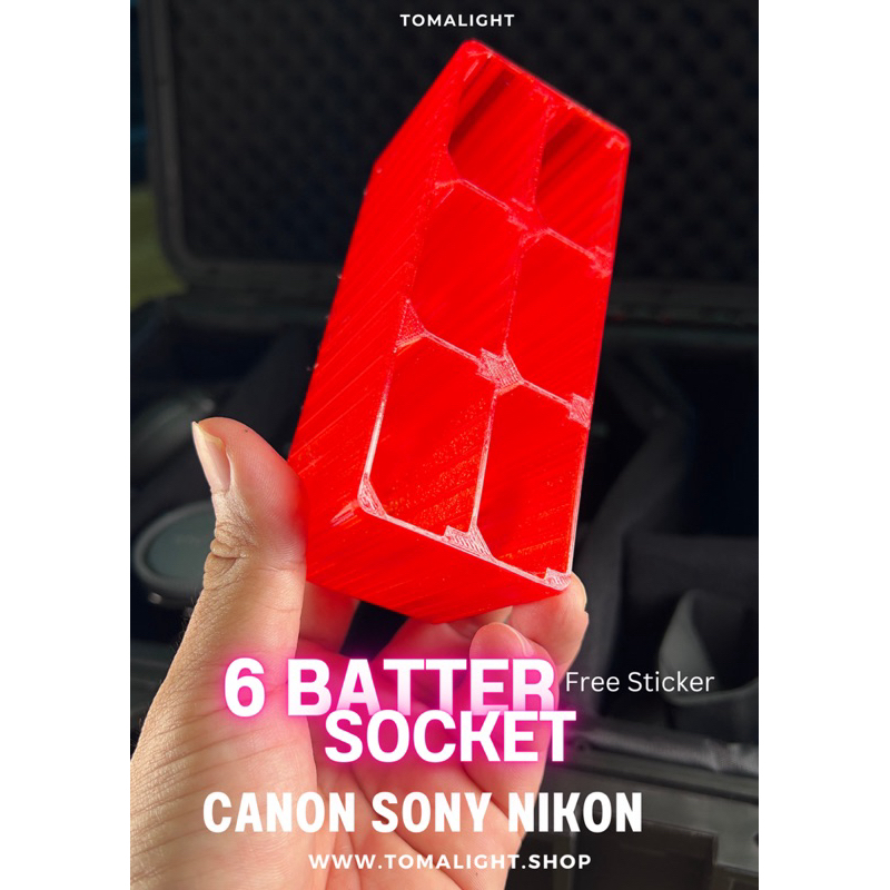 [ สต๊อกไทย ] ReD Battery Pack เก็บแบตเตอรี่ canon,Nikon,Sony ได้ 4-6 ก้อน
