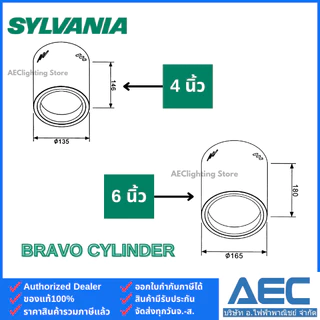 SYLVANIA โคมกระป๋อง โคมดาวน์ไลท์ ติดลอย ขนาด 4นิ้ว 6นิ้ว ขั้วE27 สีขาว / สีดำ Downlight ทรงกลม