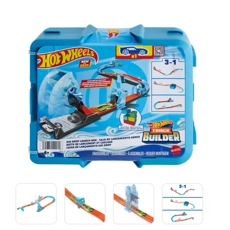 Hot Wheels Track Builder Air Drop Launch Box Playset