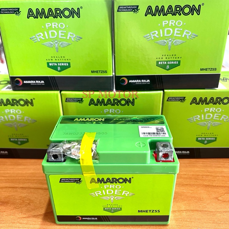 AMARON MHETZ5S 12V 5A battery for Wave, Click 110, and Fino. Strong power, brand new