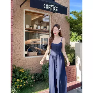 Olivia Jumpsuit - จั้มสูทลายสก็อต จั้มสูทขายาว ทรงขากว้าง จั้มสูทออกงาน ชุดไปคาเฟ่ ชุดไปทะเล MT.STDO