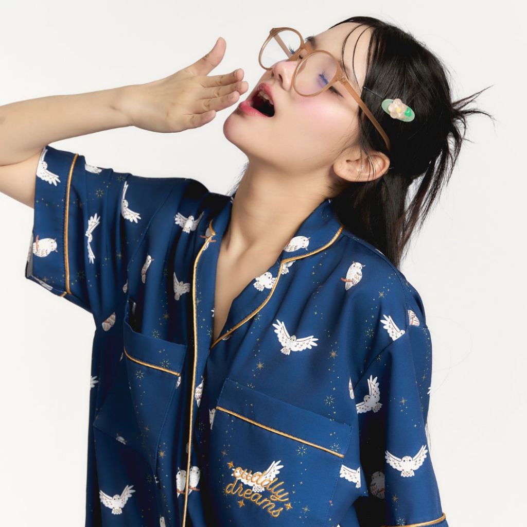 ชุดนอน Cuddly Dreams – The Wizard Owls กางเกงขาสั้น