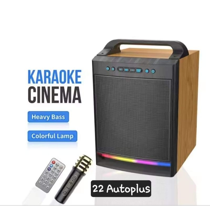 ZQS8170ลําโพงบลูทูธไม้แบบพกพา8นิ้วลําโพงโทรศัพท์ ลายไม้ซุปเปอร์เบสระดับมือาชีพ