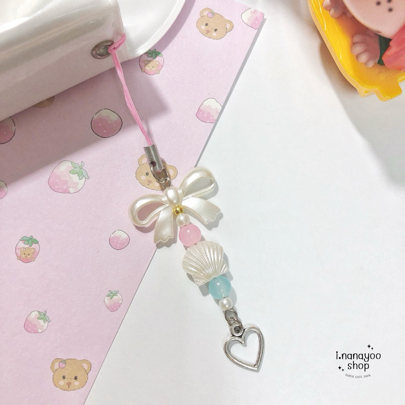 ♡ keychain | พวงกุญแจลูกปัด ห้อยแฟ้ม กระเป๋านักเรียน โทรศัพท์ กล้อง
