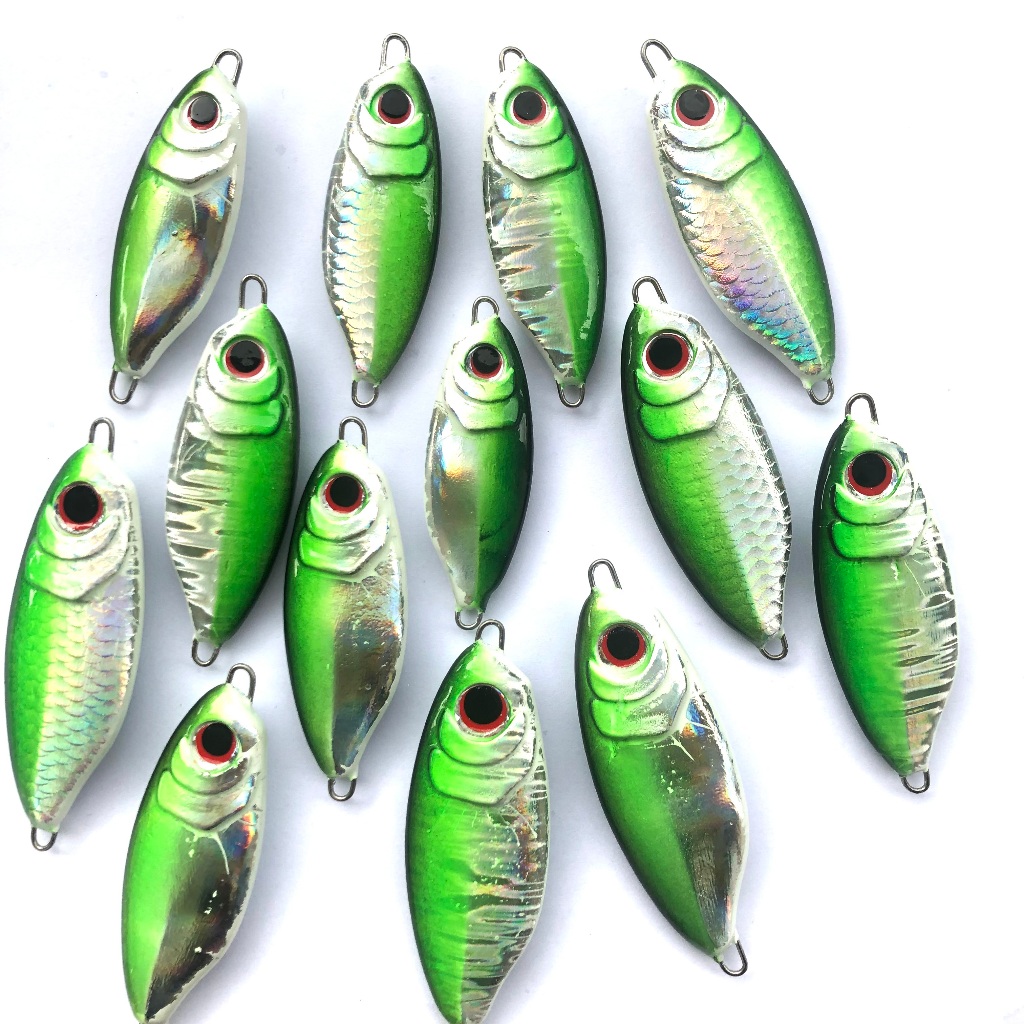 A-016 สีเขียวสะท้อนแสง 3 ลาย เหยื่อจิ๊ก Speed Jig / Slow Jig แอคชั่นส่ายธรรมชาติ ราคา ถูกที่สุด ดีลบีเคเค แกลเลอรีภาพที่ 5
