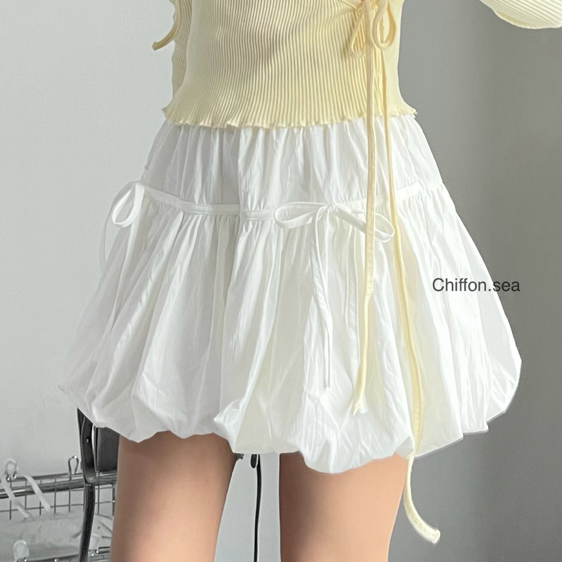 Chiffon.sea | Balloon skirt กระโปรงบอลลูน มีซับใน [ ลดเหลือ 289.- กดซื้อทาง Shopee VDO ]