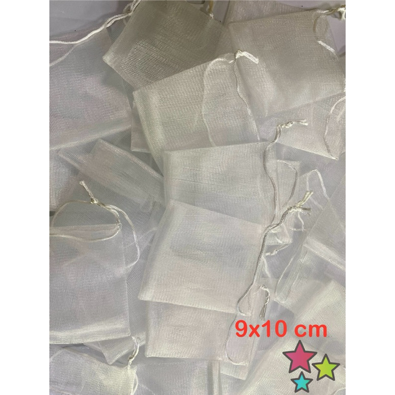 ถุงตีฟองสบู่ แพ็ครวม 95-100 ใบ ถุงตาข่ายใส่สบู่ รุ่นถูกพิเศษ ขนาด 9x10 cm.