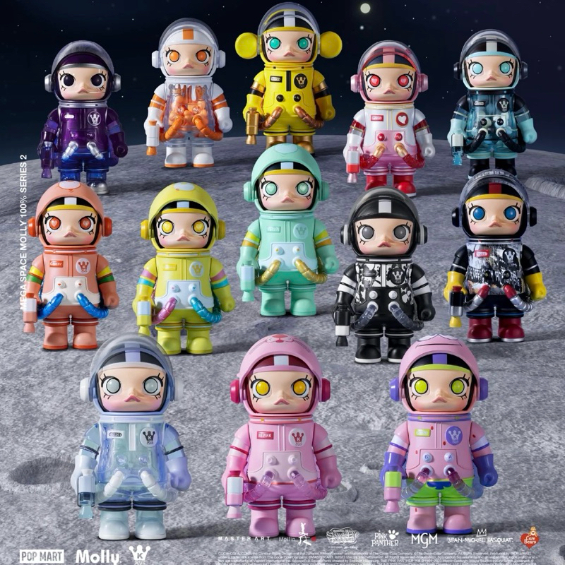꒰ wts - พร้อมส่ง ꒱ POP MART - MEGA SPACE MOLLY 100% V2 [set B glacier] ยก box ในซีล