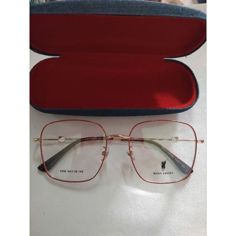 P-5359-C3แว่นไทเทเนียม100%หน้าแว่นกว้าง142mm ขนาด54mm สูง51mm พร้อมเลนส์m10ต ดประกอบฟรีลูกค้าแจ้งค่า