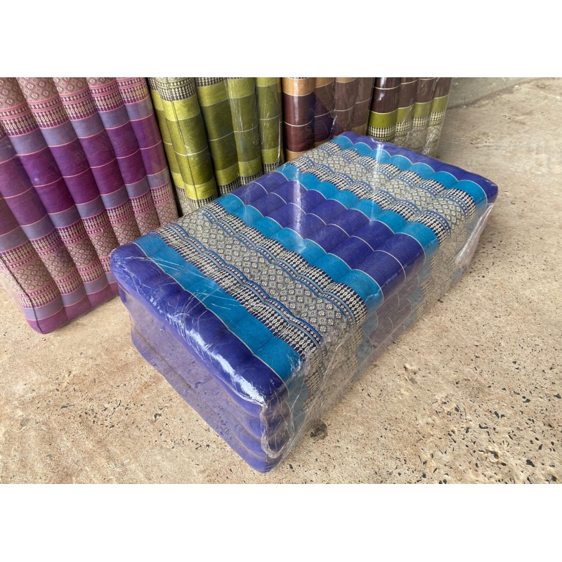 🔶ที่นอน4พับ 80ซมยาว 180ซม ลายขิดสวยงาม ยัดนุ่นแท้100% - รูปที่ 2
