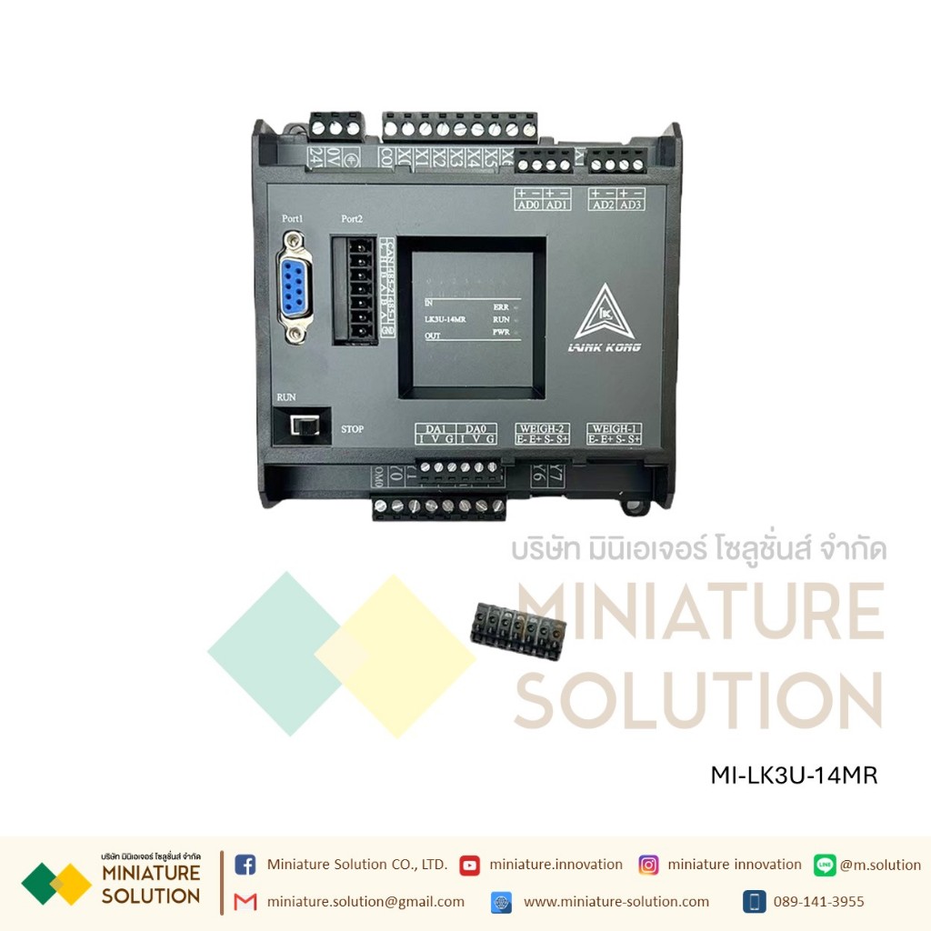 PLC LK3U-14MR-4AD-2DA MITSU GXWork (MI-LK3U-14MR)
