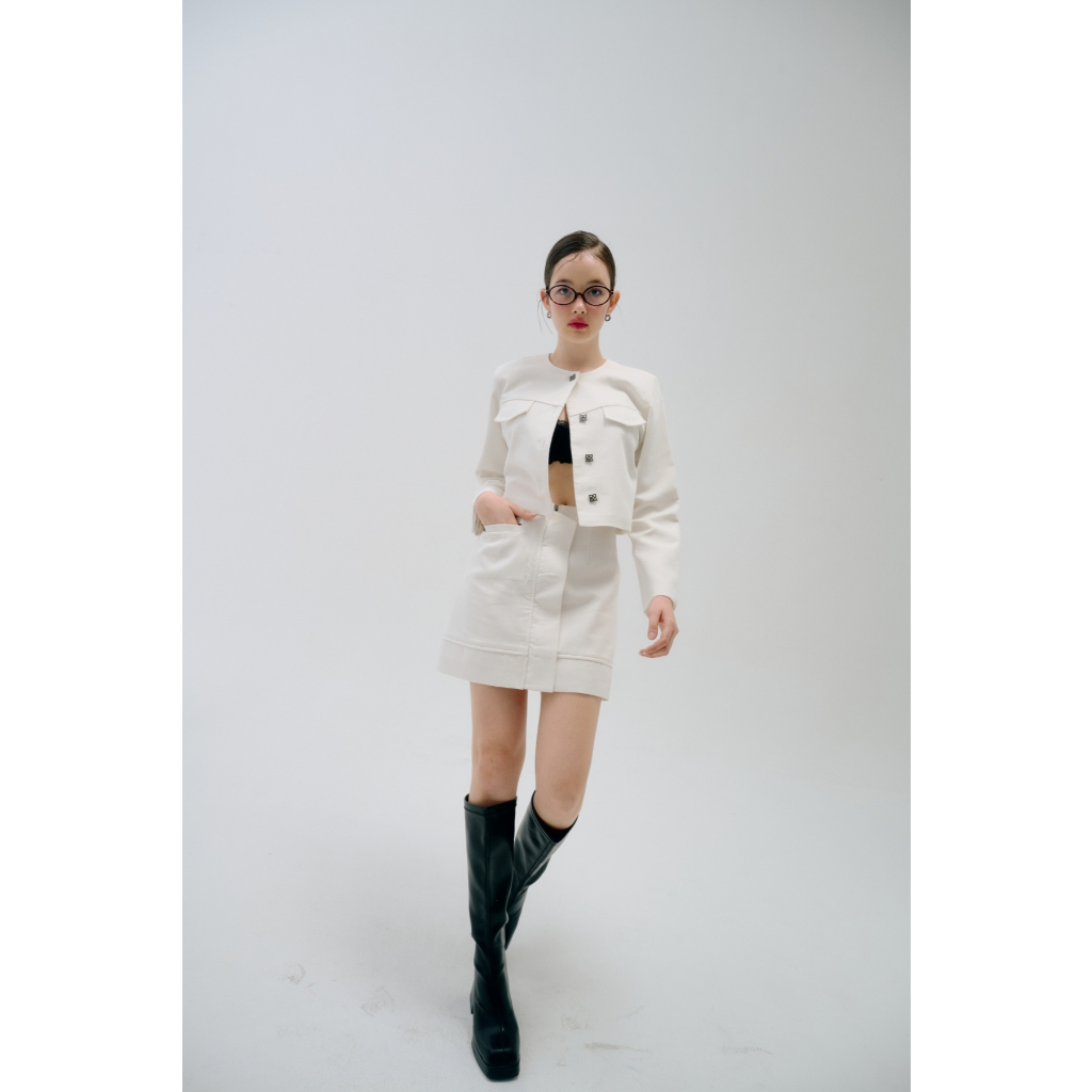 DEARDARLING ADEN MID-WAIST SKIRT กระโปรงเอวกลาง ผ้าคอตตอนลูกฟูก