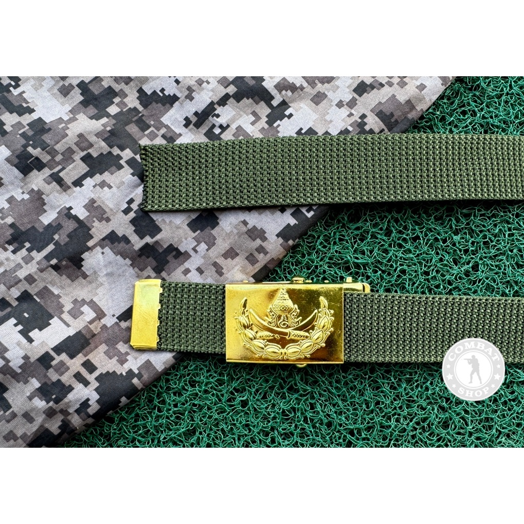 เข็มขัดรด ด้านหน้าทองเหลืองแท้ พิมพ์ลายสวยคมชัด!! เข็มขัดนศท - รูปที่ 2