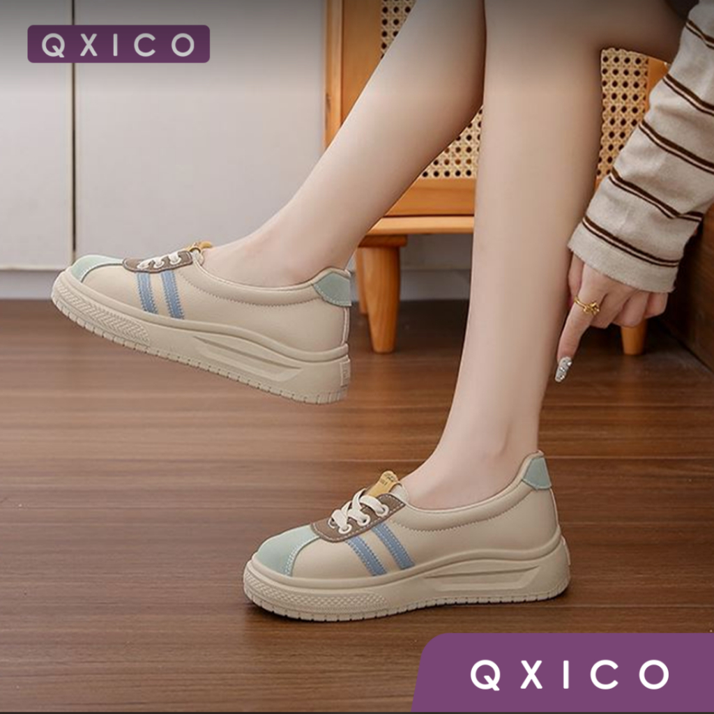 Qxico รุ่น QZ204 รุ่นใหม่ รองเท้างานหนังpu พื้นนิ่มสุด ทรงสวย งานดีมากก