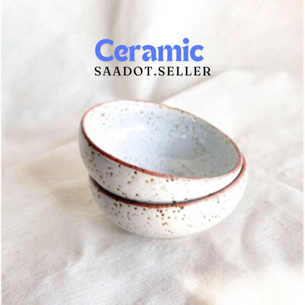 พร้อมส่ง.ถ้วยน้ำจิ้มมินิมอลเซรามิค.ceramic เซท4ชิ้น