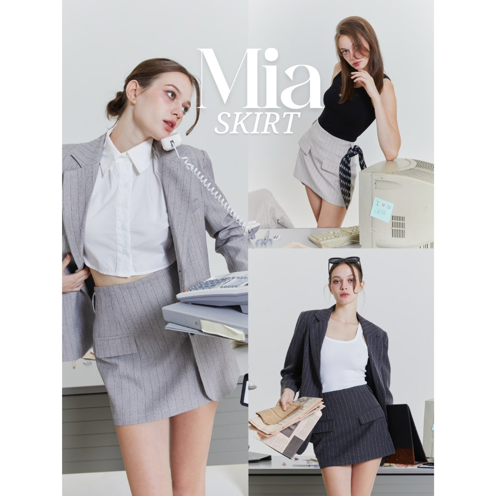 Maplepie - Mia (มี-อา) Skirt 650.- เฉพาะกระโปรง เอวสูง มีซับในกางเกง