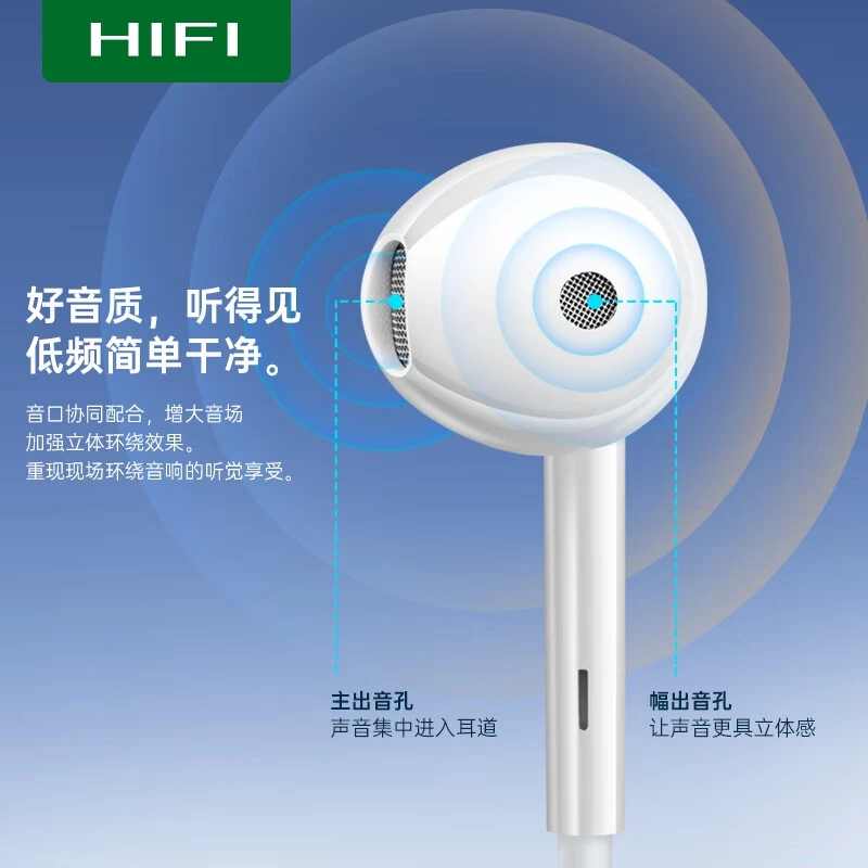 หูฟัง A17 3.5mm กึ่งอินเอียร์ มีไมค์ รองรับการโทร เสียงดี thumbnail 6