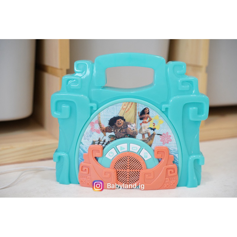 eKids Disney Moana Sing Along Boom box Speaker with Microphone For Fans of Moana Toys